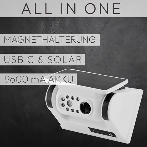 VSG 24 Touring WLAN Rückfahrkamera HD Akku 9600 mAh Magnetmontage Kabellos mit Monitor für Wohnmobil und LKW