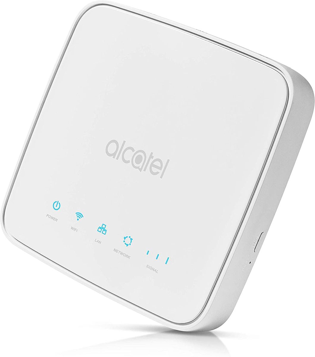 Alcatel HH40 4G/LTE Router CAT4 150Mbps Download 50Mbps Upload Includes 2 External LTE Antennas Wi-Fi 802.11b/g/n Hotspot Function WPS 2 x 100Mbps LAN Port -