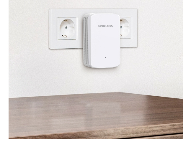 Mercusys ME20 Netzwerk-Repeater, Dual-Band WLAN 750 Mbit/s (300+433), Ethernet 100 Mbit/s, Interne Antennen, WPS, V2.0, EU