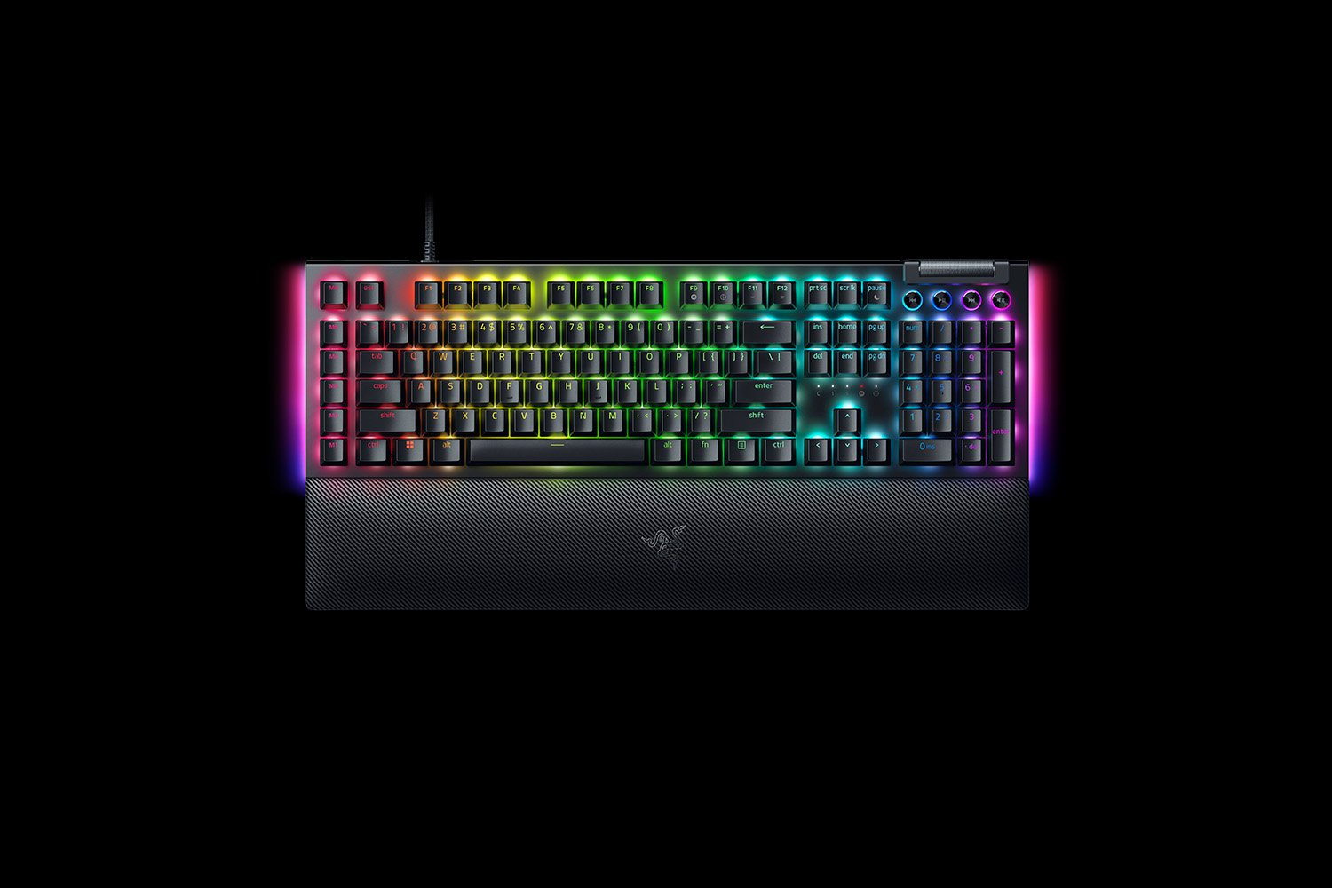 Razer BlackWidow V4 Gaming Keyboard 6 Macro Keys Media Buttons Green Switches Chroma RGB DEU Layout QWERTZ