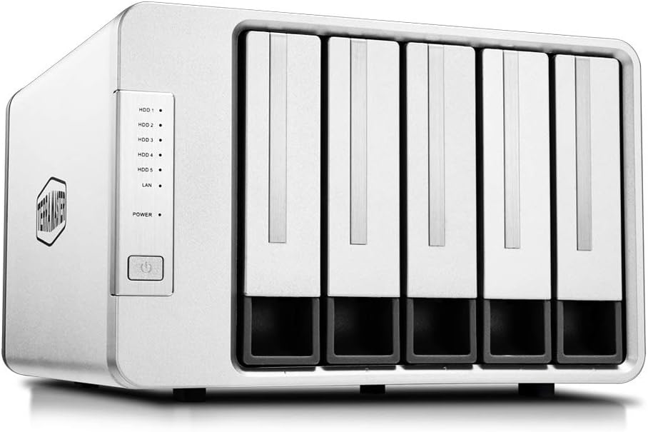 TERRAMASTER F5-221 NAS 5 bay Cloud Storage Intel Dual Core 2.0GHz Plex Media Server Network Storage