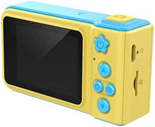 Minoni Kinderkamera, Digitale Kamera mit 8MP 1080P Bildschirm 2 Zoll Bildschirm 32G Speicherkartenband Kartenleser, Weihnachten Neujahr Geburtstag Festival Spielzeug Geschenk für Kinder Alter 3-12 (Blau & Ge