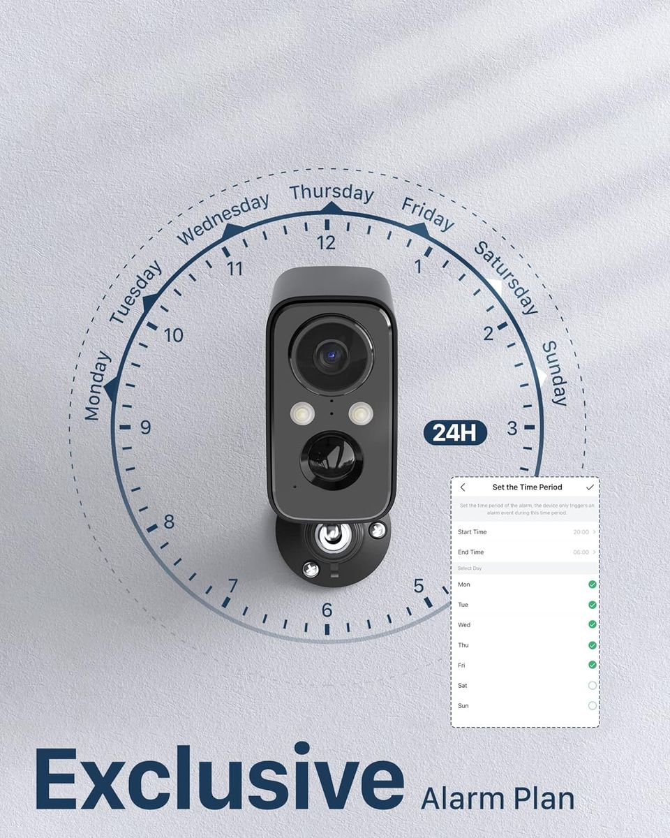 IHOXTX Überwachungskamera Aussen Akku Solar: Kamera Überwachung Aussen WLAN mit Bunte Nachtsicht - PIR Bewegungserkennung - 2-Wege-Audio - IP66 wasserdicht - Ganzjähriger ununterbrochener Schutz Schwarz