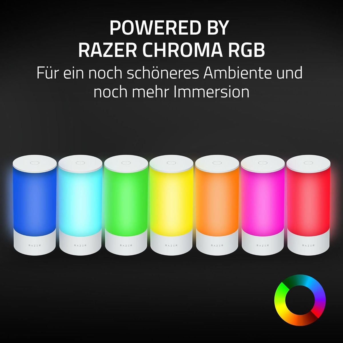 Razer Aether Smart Lamp LED-Leuchte für Smart Home mit Omnidirektionaler Beleuchtung, Powered by Chroma RGB, kompatibel zu Matter