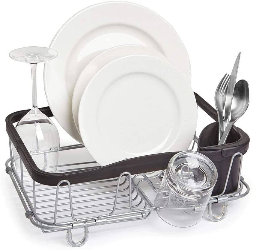 Umbra Multi Use Dish Rack Black Sinkin Multifunctional Dish Rack Black Nickel, Metal, Large