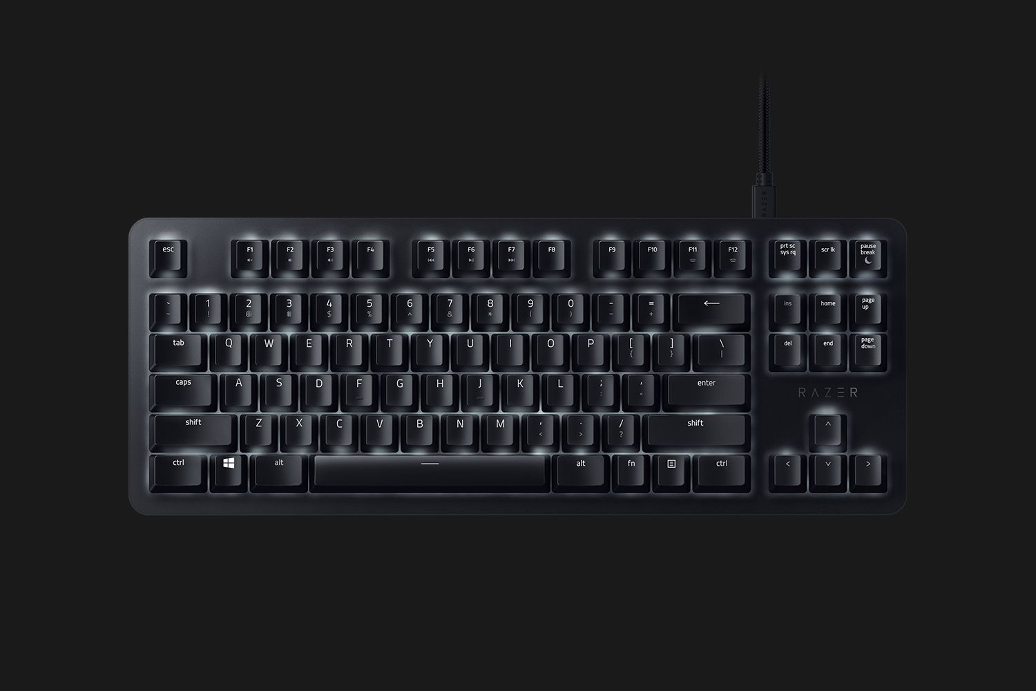 Razer BlackWidow Lite Gaming Keyboard Orange Switches TKL DEU Layout QWERTZ