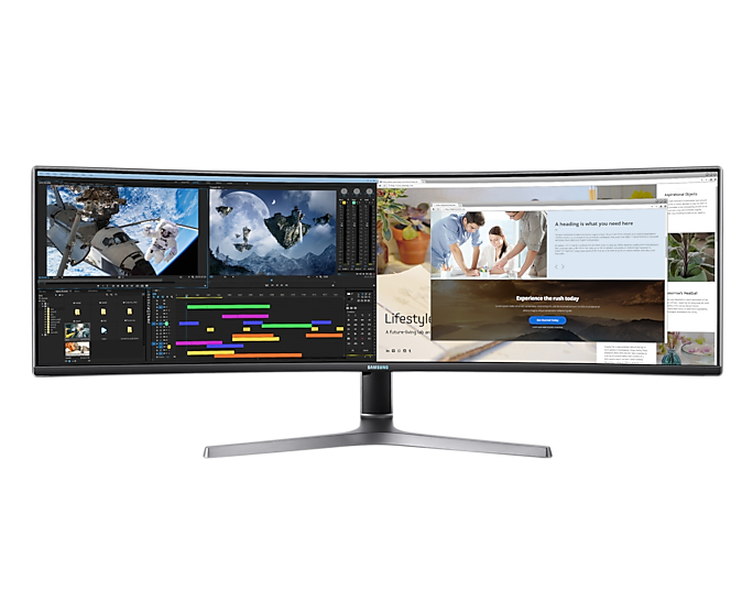 Samsung Odyssey Ultra Wide DQHD Gaming Monitor C49RG94SSR 49" VA-Panel QLED DQHD-Auflösung HDR1000 AMD FreeSync 2 HDR Bildwiederholrate 120 Hz Reaktionszeit 4 ms Samsung Odyssey Ultra Wide DQHD Gaming Monitor C49RG94SSR 49" VA-Panel QLED DQHD-Auflösung HDR1000 AMD FreeSync 2 HDR Bildwiederholrate 120 Hz Reaktionszeit 4 ms