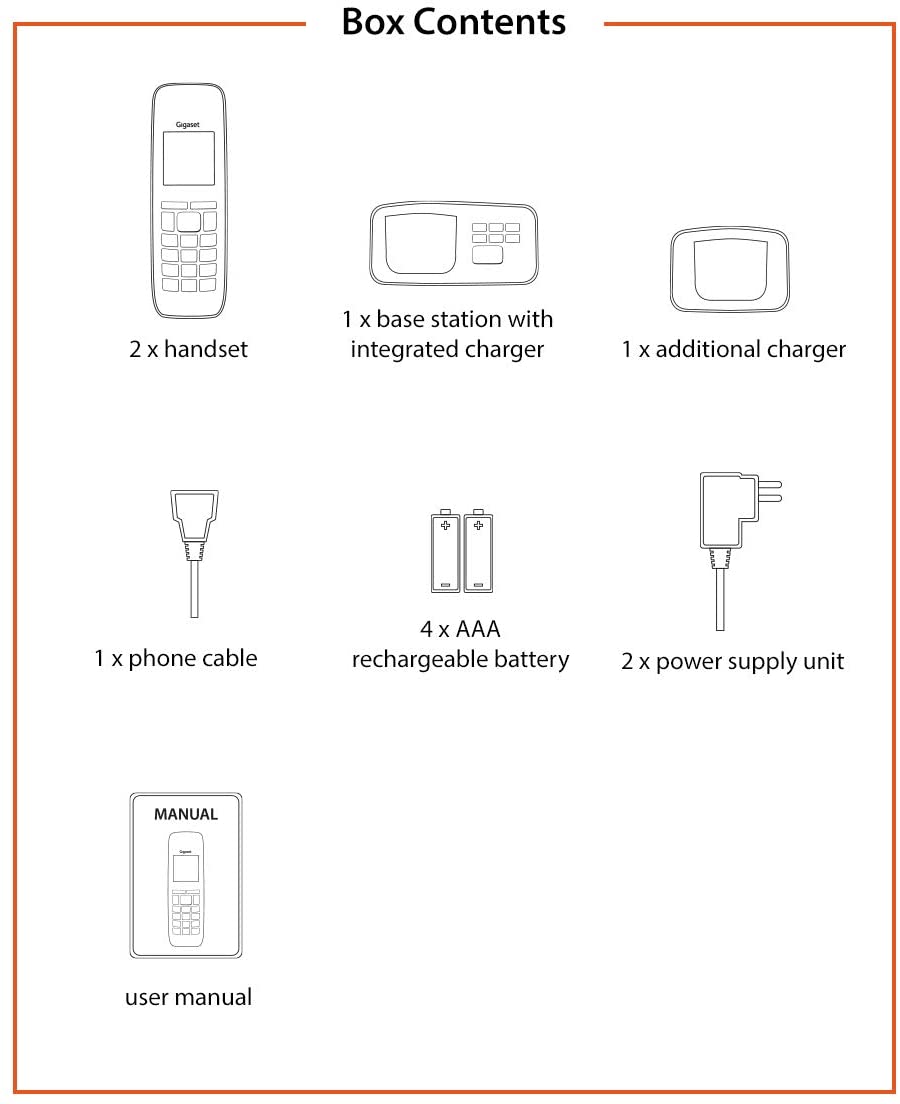 Gigaset Family A Duo Premium schnurloses Telefon Anrufbeantworter 2 Mobilgeräte