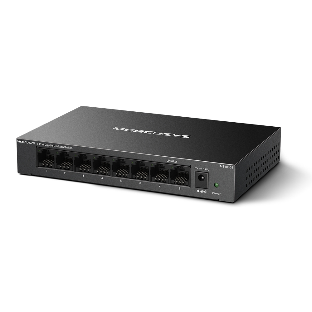Mercusys MS108GS Netzwerk-Switch Unmanaged Gigabit Ethernet (10/100/1000) Schwarz