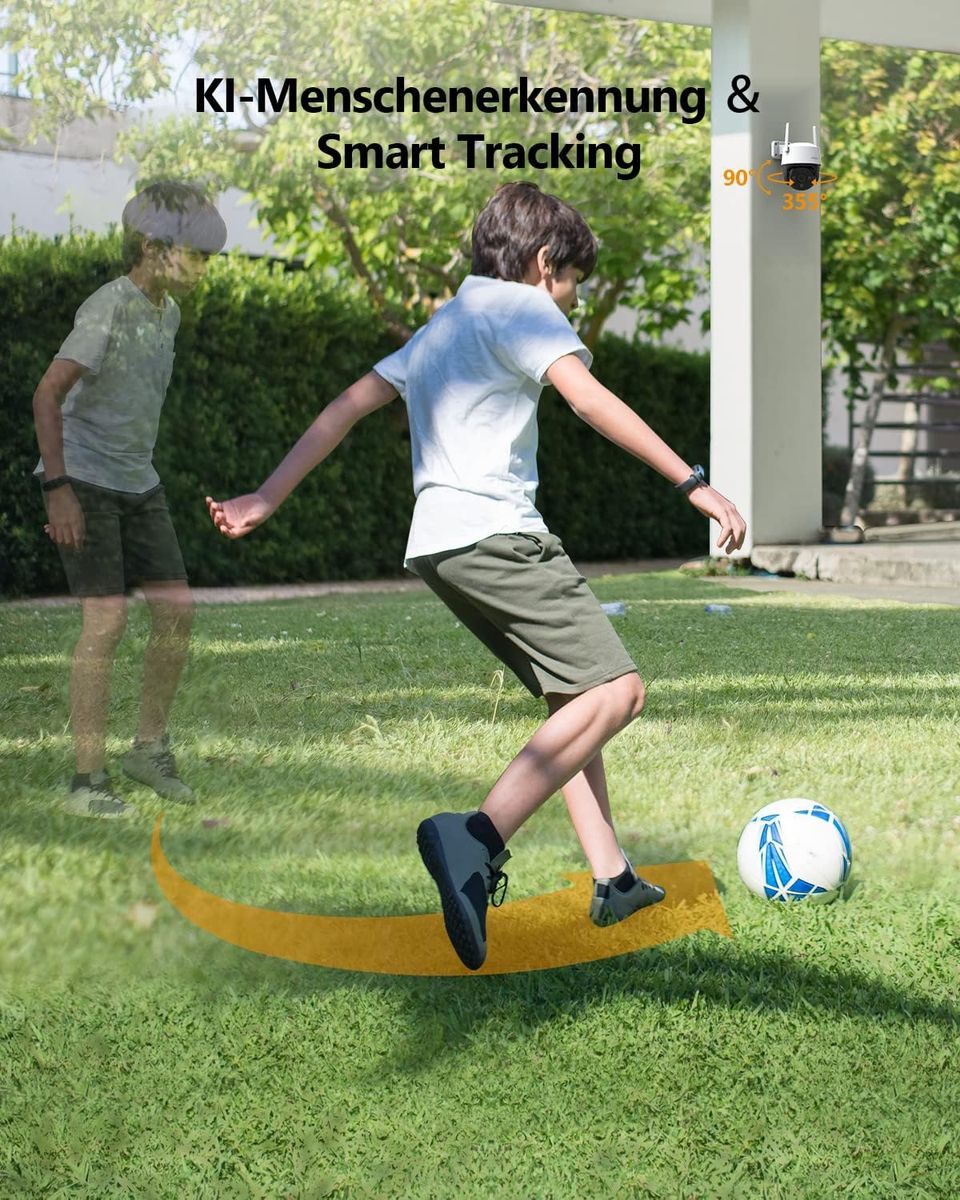 Imou 360 Grad Überwachungskamera Aussen PTZ,1080P WLAN Kamera Outdoor mit KI-Personenerkennung,Akustischer & Visueller Alarm,Automatische Verfolgung,Nachtsicht,2-Wege-Audio,IP 66,Cruiser SE+ Cruiser Se+ 2mp