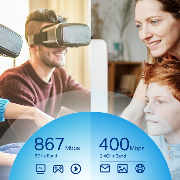 TP-Link AC1300 Dual-High-Gain-Antennen WLAN-USB-Adapter V2