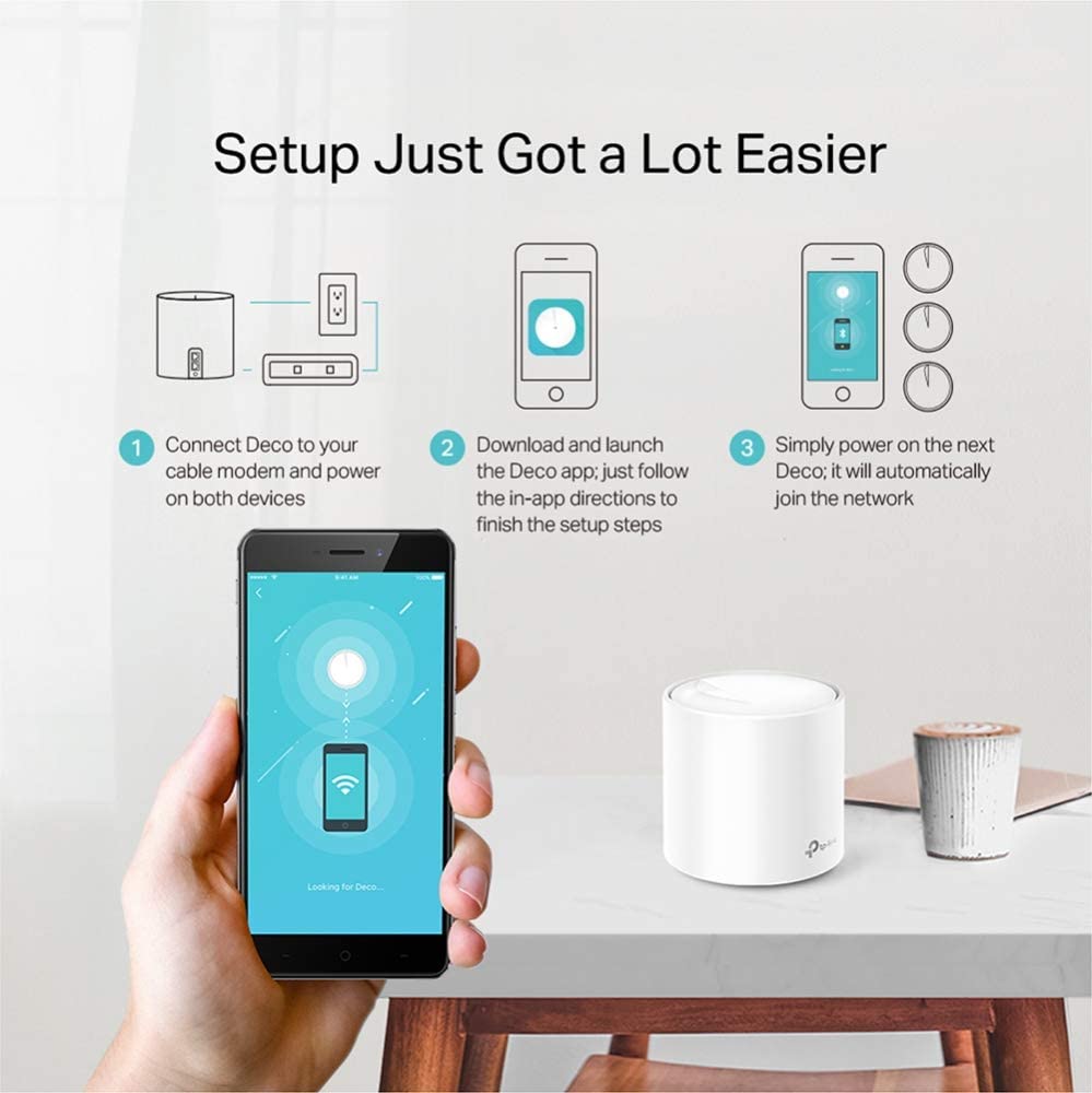 TP-Link Deco X60 AX3000 Wi-Fi 6 Mesh Dual Band WLAN Router & Repeater up to 650m² White 3er Pack v1.0