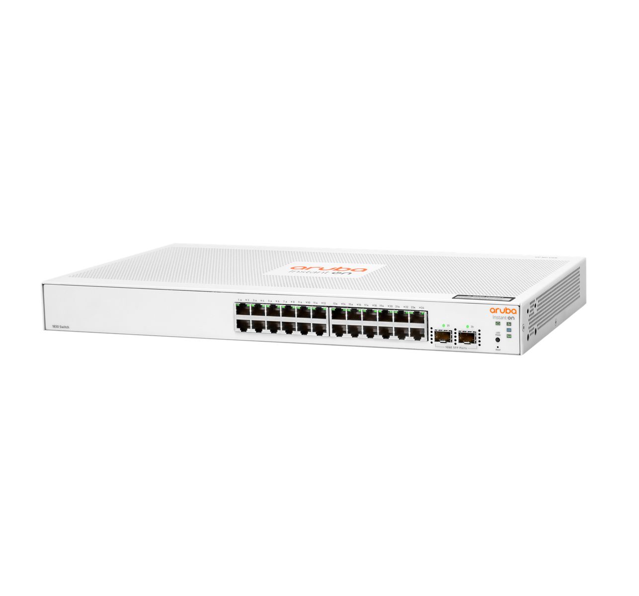 HPE Aruba Instant On 1830 24G 2SFP Managed L2 Gigabit Switch, 24x 10/100/1000 RJ45, 2x SFP, 1U Rack, AC-Netzteil