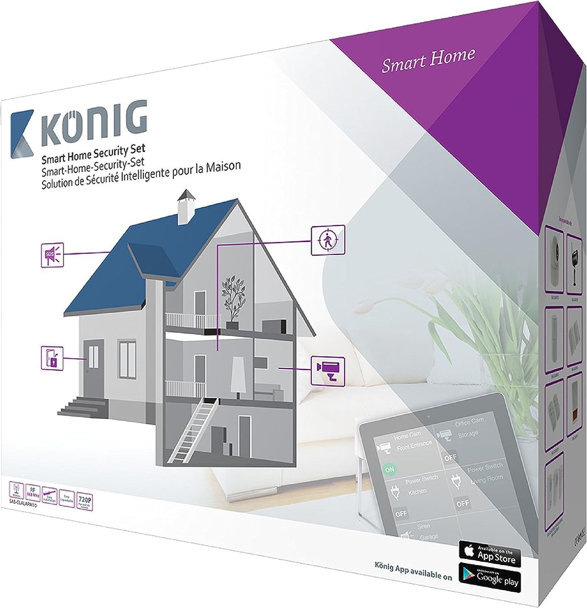 König SAS-CLALARM10 Smart-Home-Security-Set König SAS-CLALARM10 Smart-Home-Security-Set