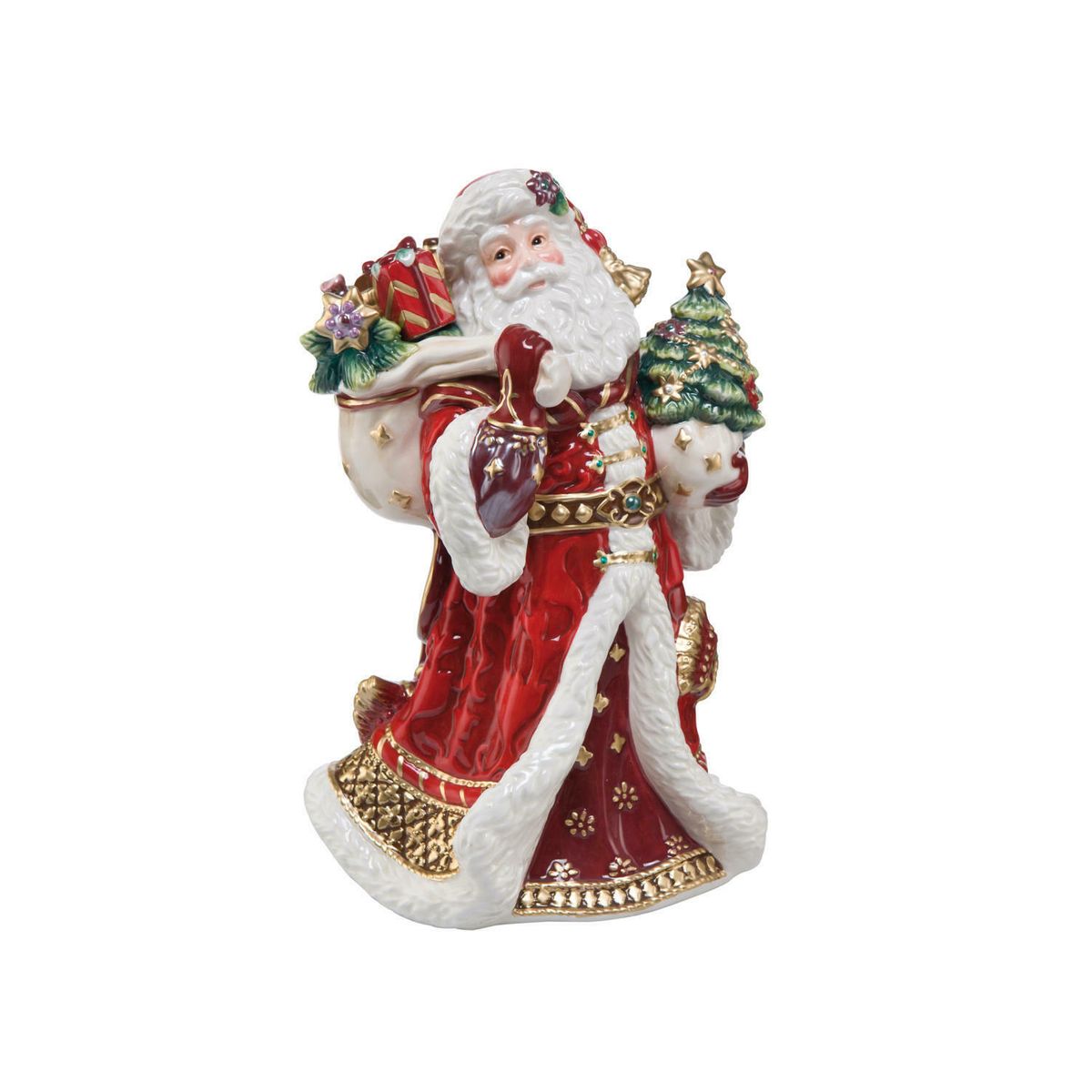 Goebel Fitz Floyd XMAS Santa Spieldose Oh Holy Night Weihnachtsdeko Porzellan