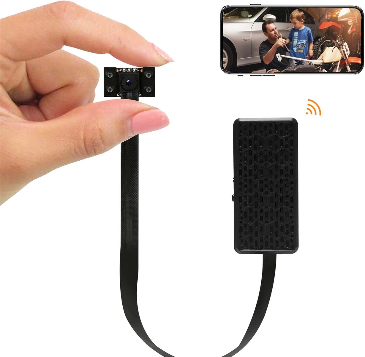 HiKam HI-WI-05Plus Mini Überwachungskamera, WLAN, Akku 2600 mAh, 4K/2K, Nachtsicht 6 m, Bewegungsmelder, App, Kompakt, Innen & Außen