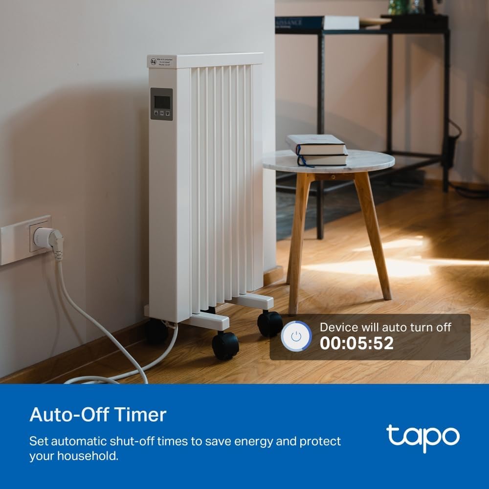 TP-LINK Tapo Nano Smart WLAN Steckdose Tapo P115 mit Energieverbrauchskontrolle, Smart Home Alexa Steckdose, funktioniert mit Alexa, Google Home, Sprachsteuerung, Fernzugriff, Kein Hub notwendig(4er-Pack)