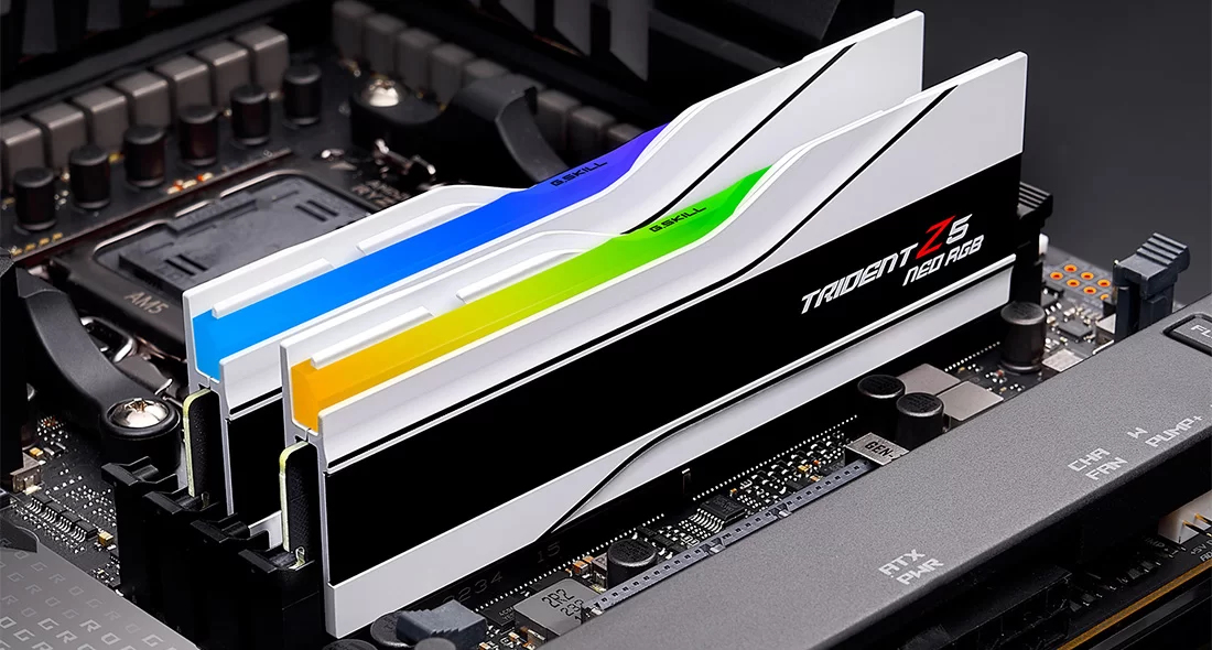 G.Skill Trident Z Neo F5-6000J3036G32GX2-TZ5NRW Arbeitsspeicher 64 GB (2 x 32 GB) DDR5-6000 CL30 XMP 3.0 EXPO RGB