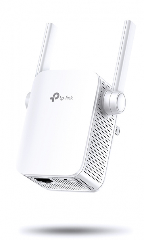 TP-Link WLAN Repeater 433Mbit/s 5GHz, 185Mbit/s 2.4GHz Dual WLAN AC+N, WLAN Amplifier, LAN Port, App Control, Compatible with all WLAN Devices external antennae Single