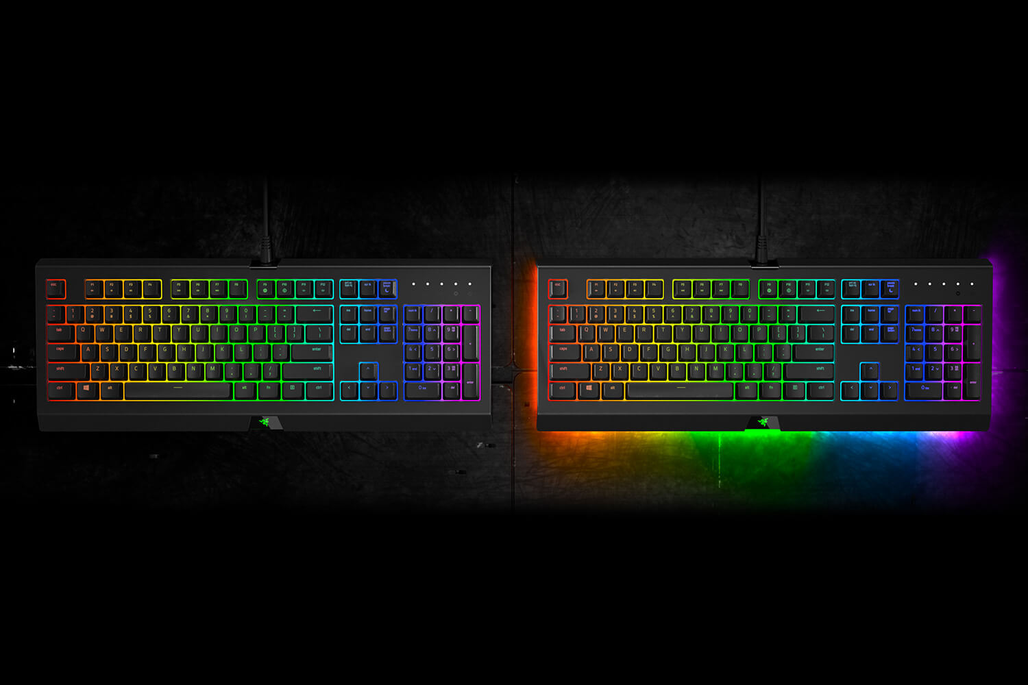 Razer Cynosa Chroma Gaming Keyboard Membrane Switches RGB PRT Layout QWERTY