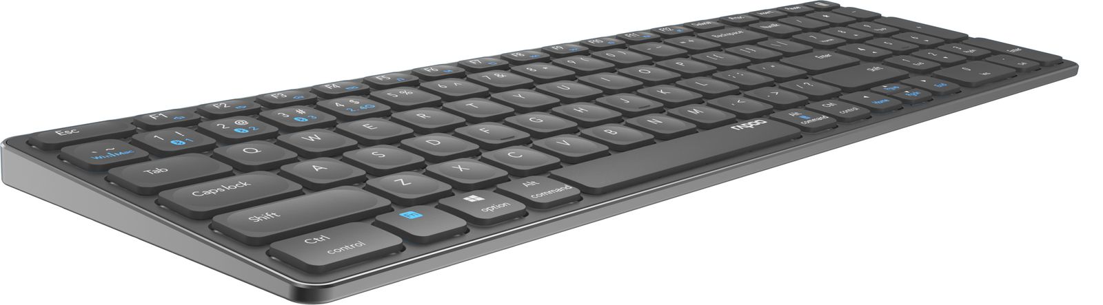 Rapoo E9700M Keyboard Dual Wireless BT + RF Aluminium Dark Grey DE Layout