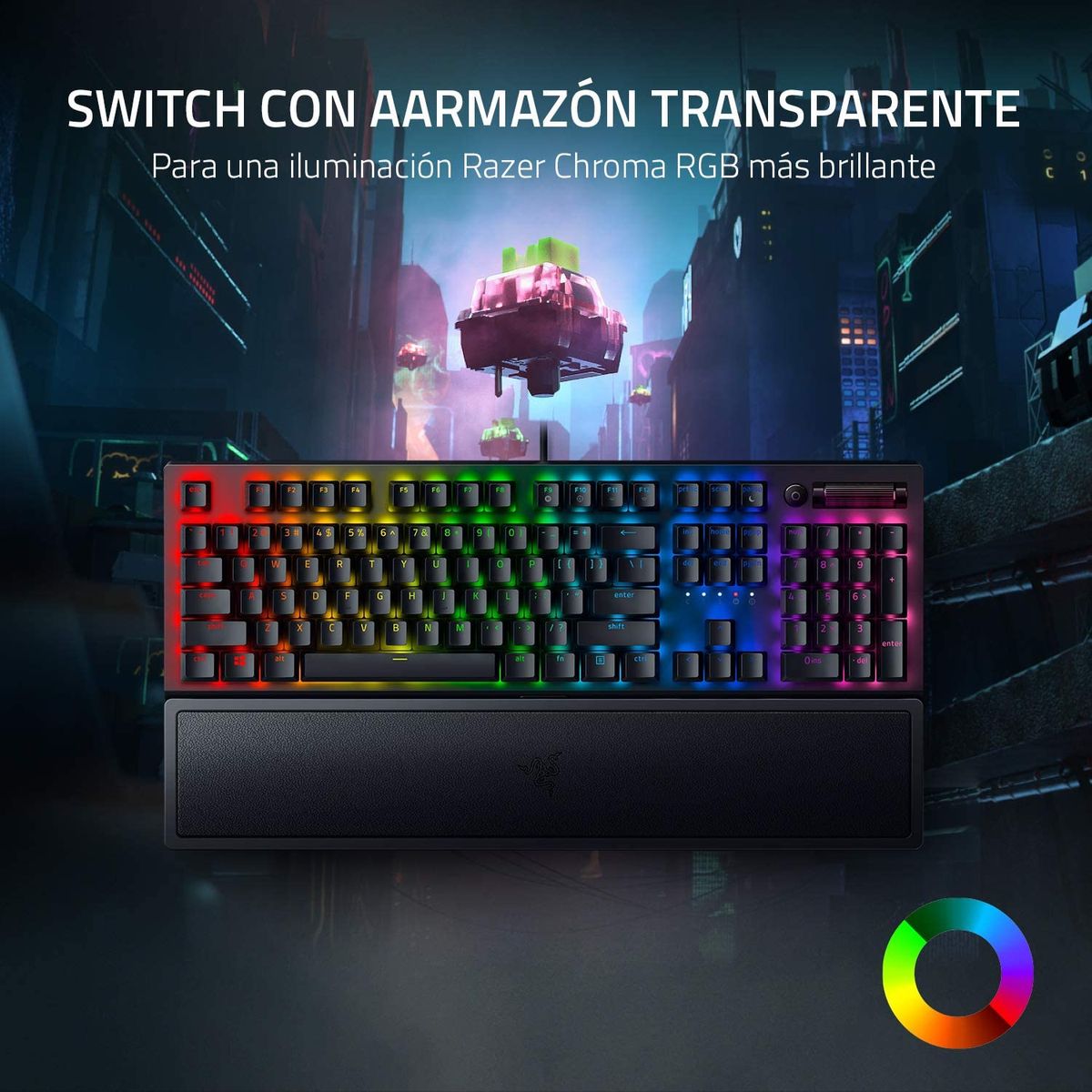 Razer BlackWidow V3 Gaming Keyboard Green Switches Chroma RGB ESP Layout - QWERTY