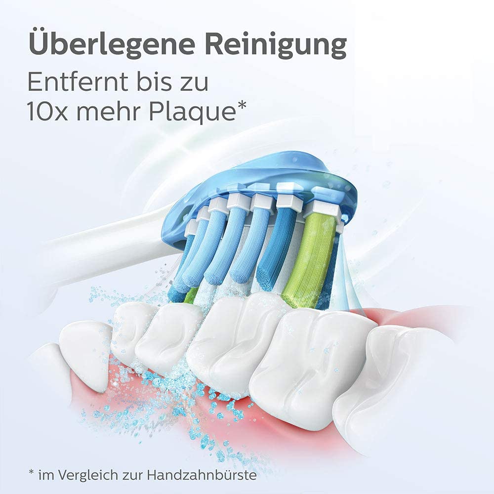 Philips Sonicare C3 Premium Plaque Defence Standard-Bürstenköpfe für Schallzahnbürste (Modell HX9044/17) Weiß