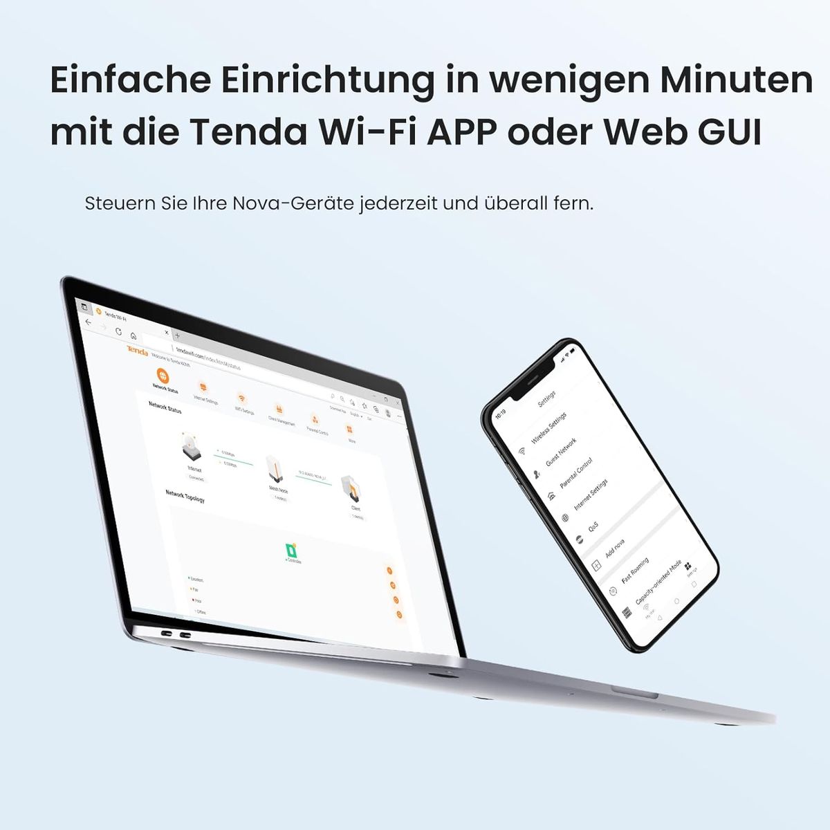 Tenda Nova Mesh WLAN WiFi 6 System, AX1500 Dualband WLAN Mesh Repeater & Router Kompatibel mit Amazon Alexa, mpfohlen für Häuser mit 3-5 Schlafzimmern,OFDMA und MU-MIMO, MX3 3er-Pack 3er Pack MX3