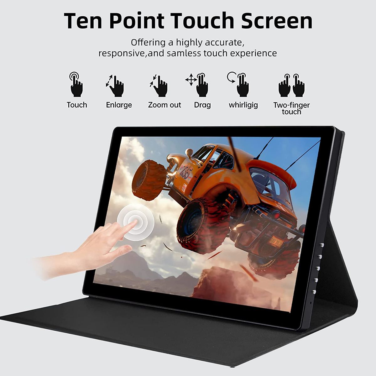 Thinlerain 10.1" Portable Touchscreen Monitor IPS FHD 1920x1200 HDMI 16:10 for Notebook