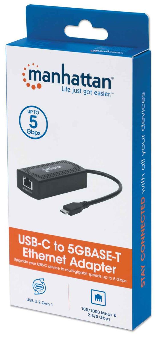 Manhattan 153461 Netzwerkadapter USB-CTM auf 5GBASE-T Schwarz