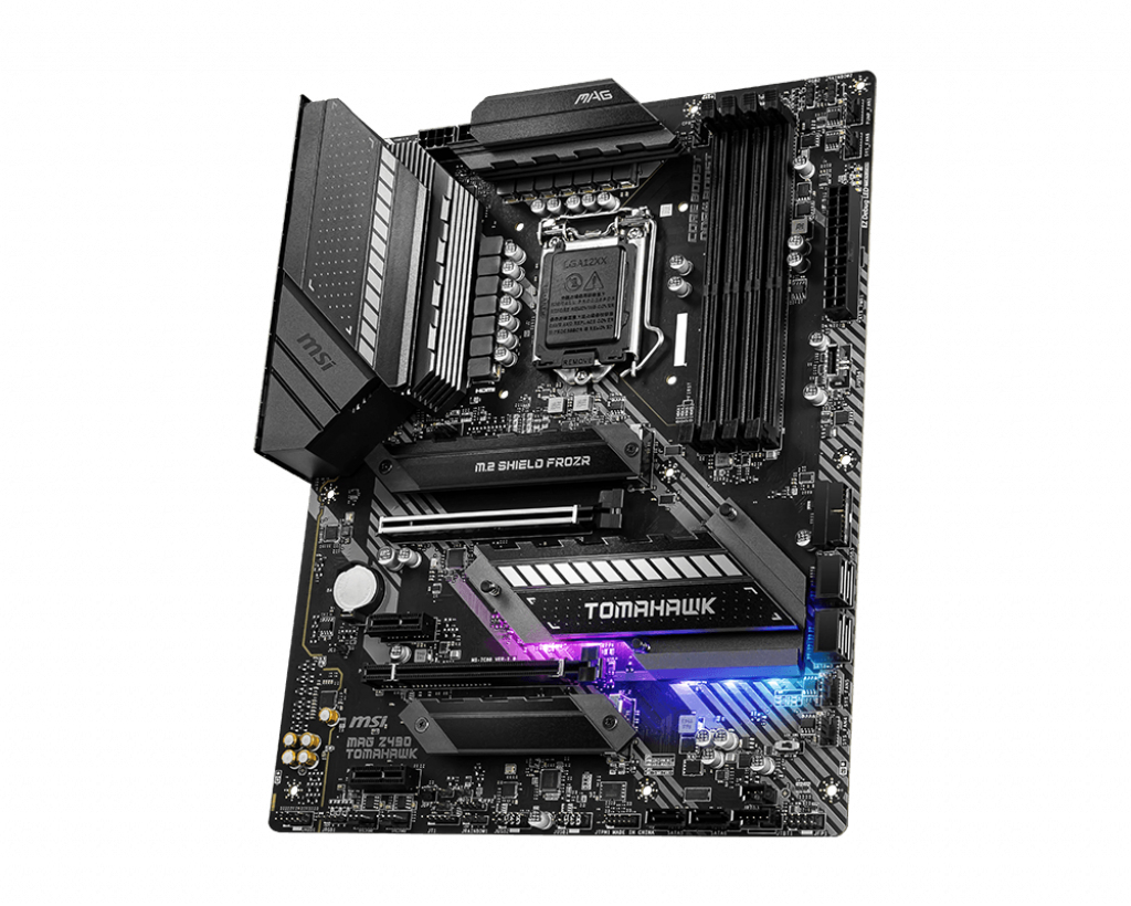 MSI Mag Z490 Tomahawk Atx Gaming Mainboard (10th Generation Intel Core, Socket LGA 1200, DDR4, CF, Two M.2 Slots, USB 3.2 Gene 2x2, Type C, 2.5G LAN, DP / HDMI, Mystic Light ATX MAG Z490 TOMAHAWK