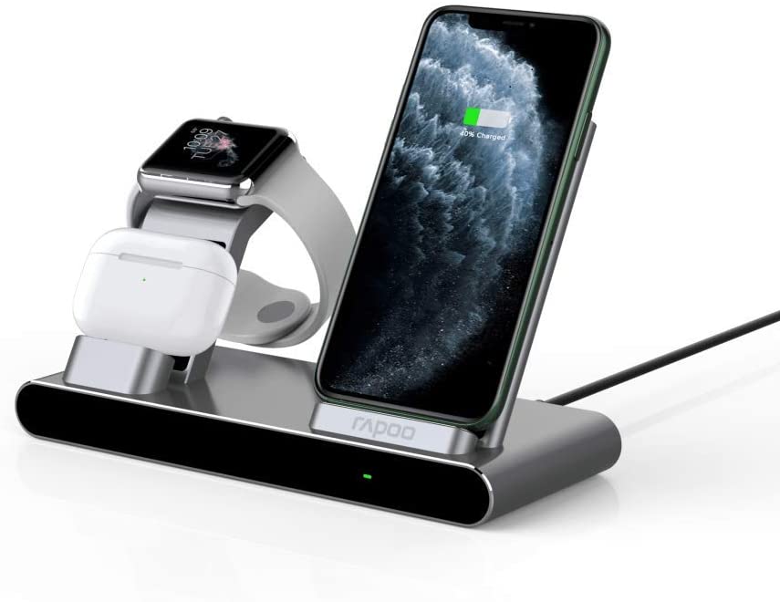 Rapoo XC600 Induction Charging Station Power Supply for Smartphones & -watches