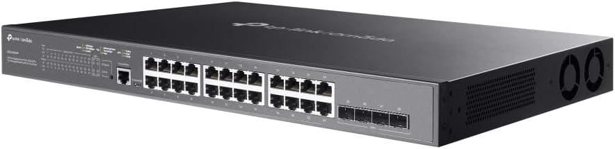 TP-Link Omada SG3428XMP Netzwerk-Switch Managed L2+ Gigabit Ethernet (10/100/1000) Power over Ethernet (PoE) 1U Schwarz