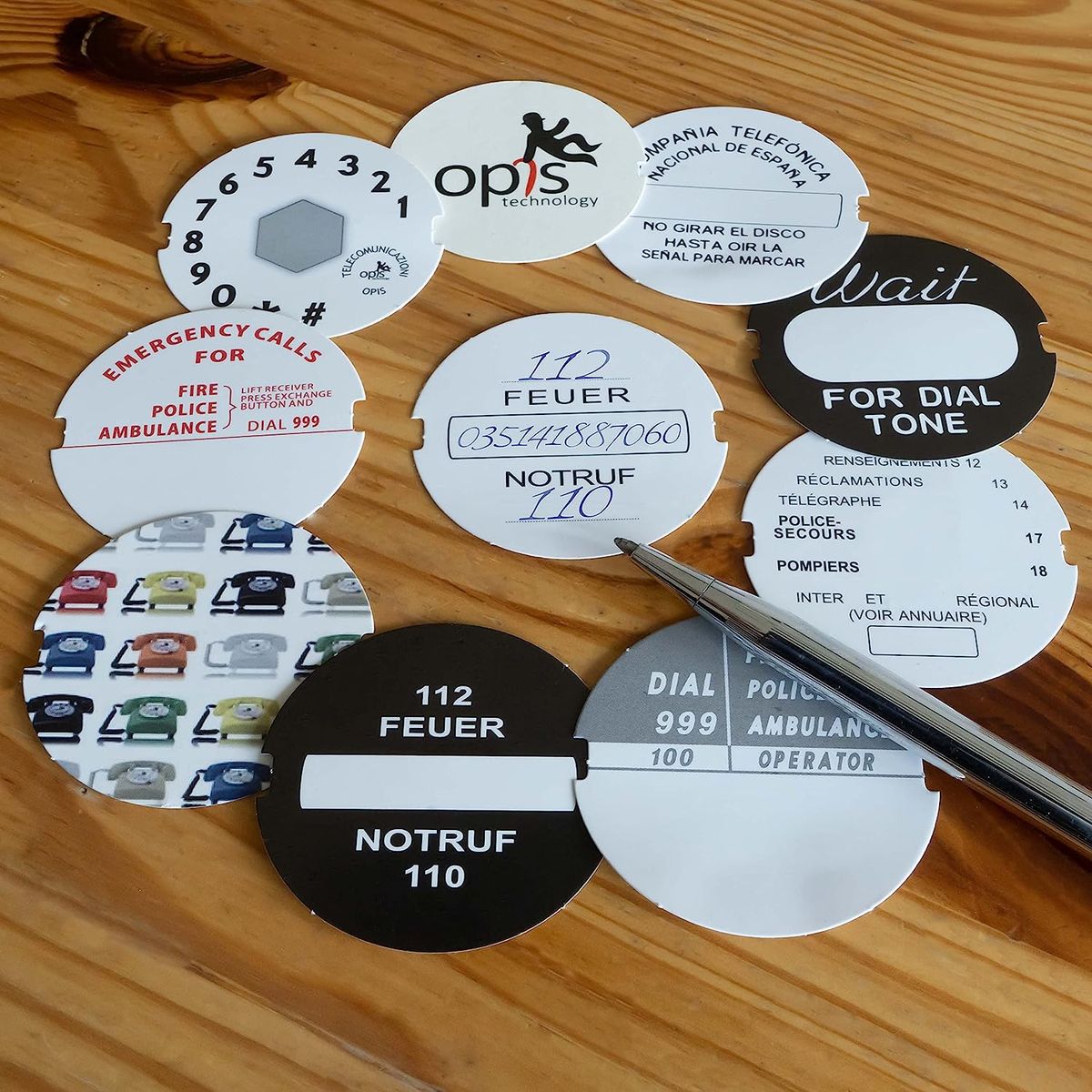 Opis Retro Telefon Wählscheibe/Festnetztelefon Retro/Telefon mit Schnur/Telefon mit Wählscheibe/Telefon Retro/Telefon Kabelgebunden - Das Traumtelefon Opis 60s Cable in schwarz 60s cableAlle Logos mit inbegriffen schwarz