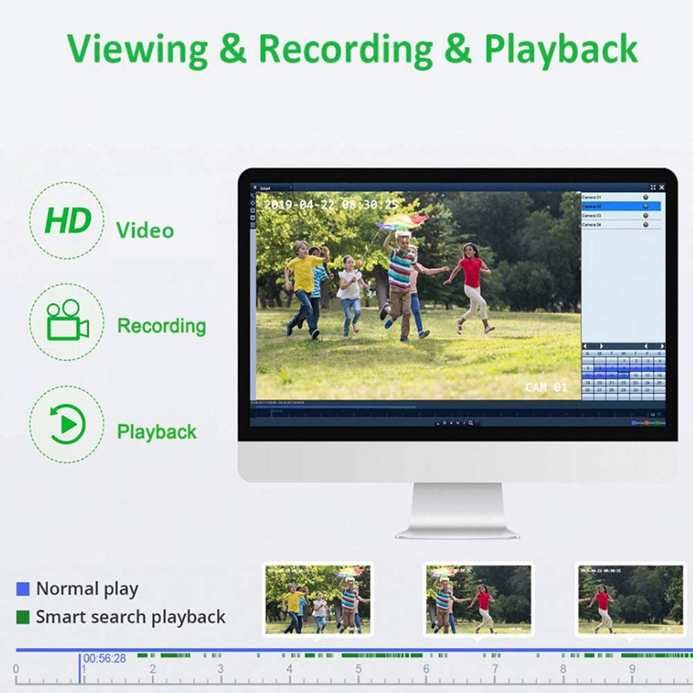 Aottom 1080P WLAN Surveillance Camera Set Wireless CCTV NVR System Outdoor IP Surveillance Camera IR Night Vision Wireless Surveillance Set