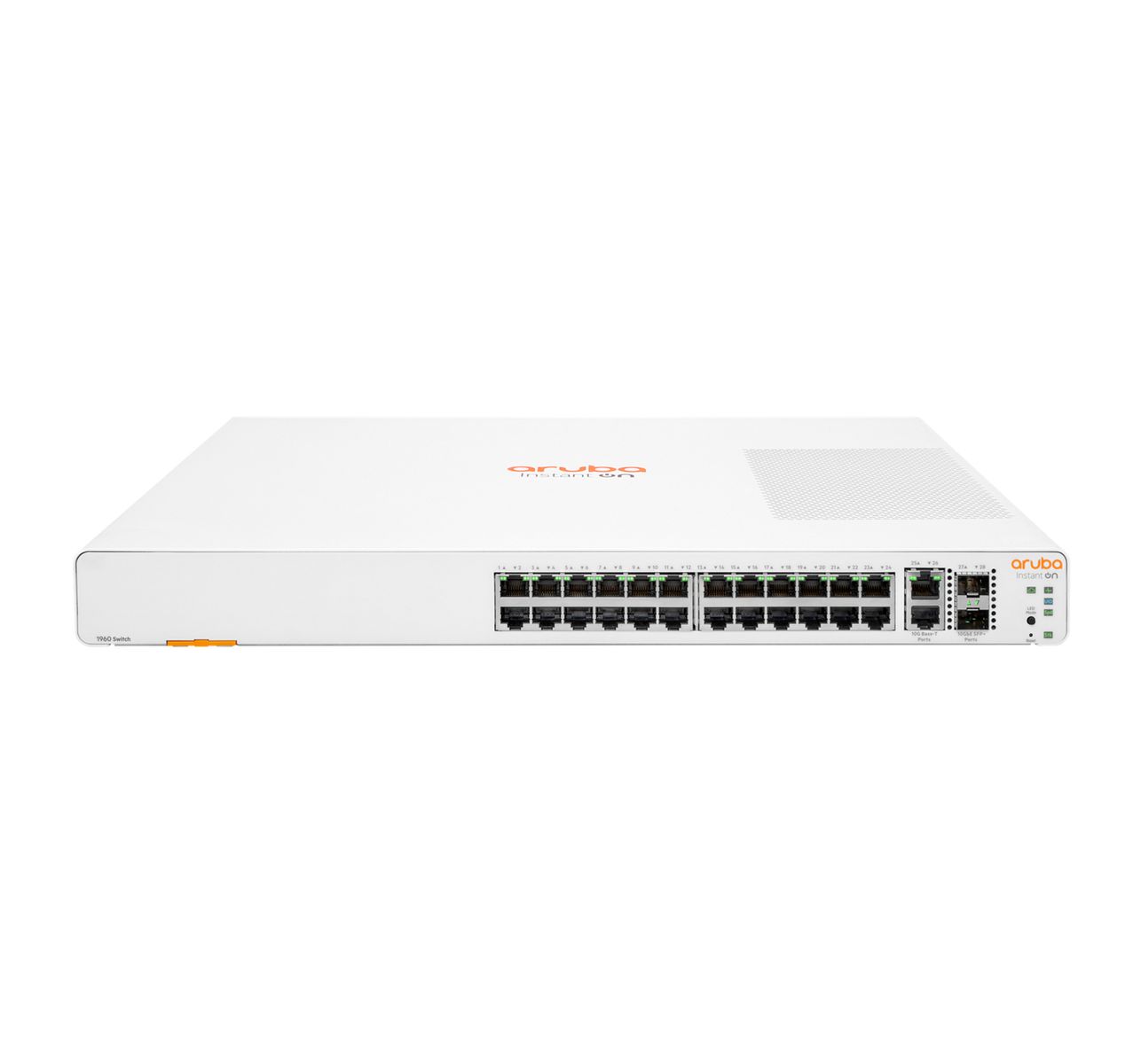 Aruba Instant On 1960 24-Port Gb Smart-Managed Layer-2+-Ethernet-Switch | 24x 1G | 2X 10GBase-T + 2X SFP+ Uplink-Anschlüsse | Stapelbar | EU-Kabel (JL806A#ABB) JL806AABB