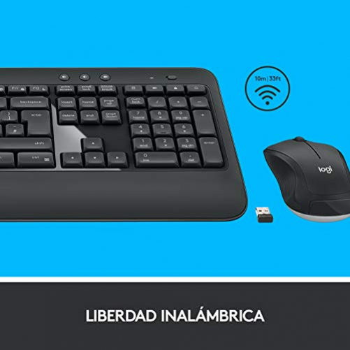 Logitech Advanced MK540 USB Deskset Tastatur Maus schwarz weiß ES-Layout