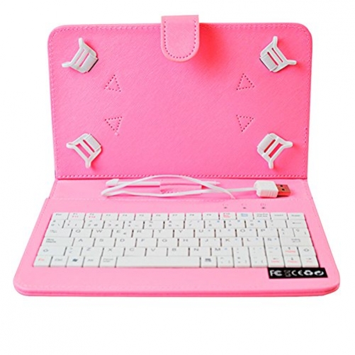 Home a107417 9-pink Custodia per Tablet con tastiera ES-Layout