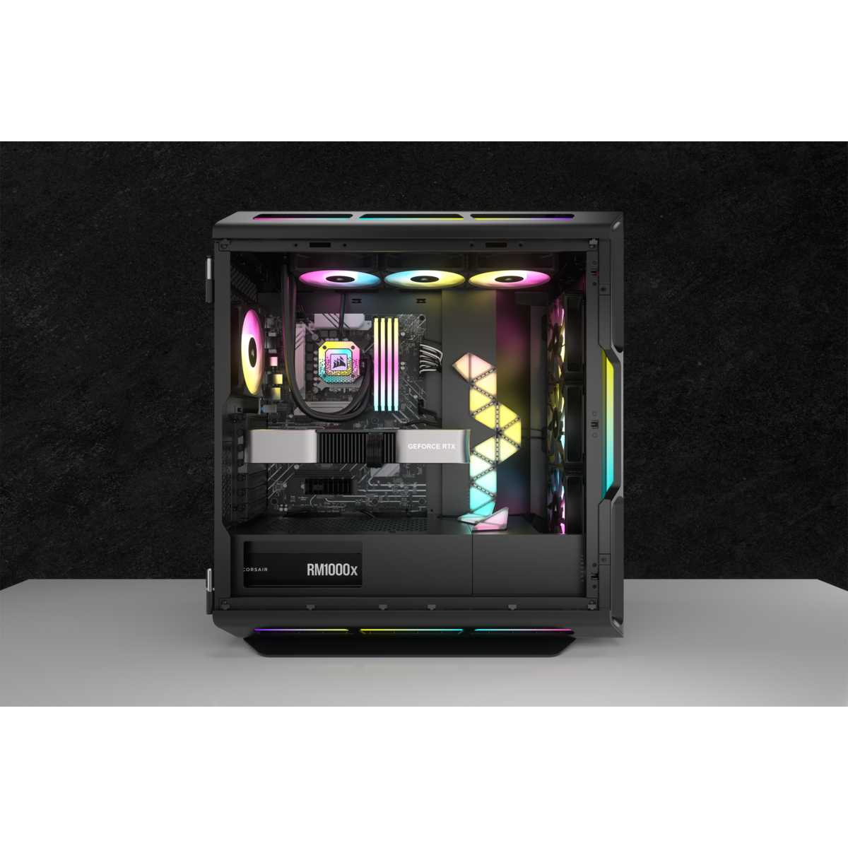 Corsair iCUE H150i ELITE CAPELLIX XT All-in-One CPU-Wasserkühlung 360 mm, 3x120 mm Lüfter, RGB, bis 2100 RPM, kompatibel mit LGA 1700/AM4, Schwarz