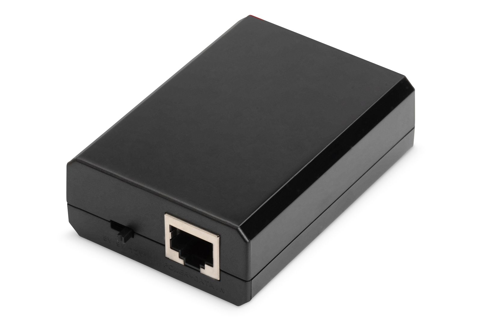 DIGITUS PoE+ Splitter - IEEE802.3at - Gigabit Ethernet - Ausgangsspannung 5, 9, 12 Volt - DC 3.5mm Stecker & Buchse 1 GBit/s PoE Splitter - at/af