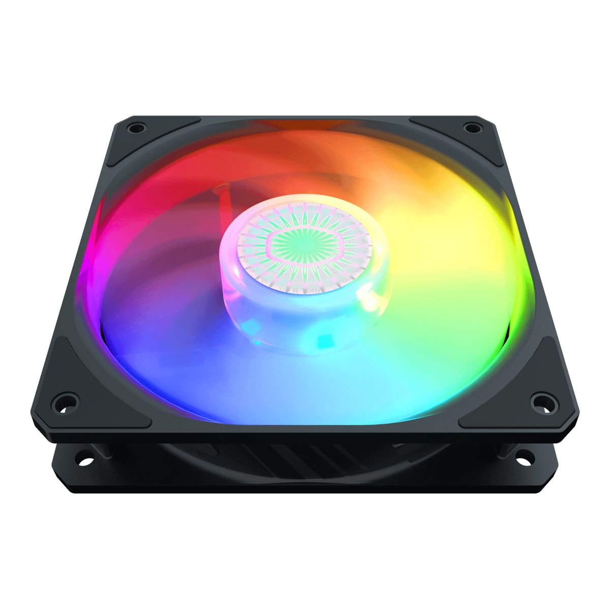 Cooler Master SickleFlow 120 ARGB Gehäuselüfter 120 mm, 1800 RPM, PWM, 62 CFM, 2,5 mmH2O, 4-polig, Schwarz