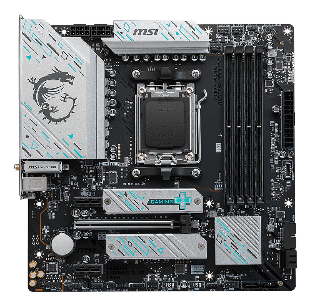 MSI B650M GAMING PLUS WIFI Motherboard AMD B650 Sockel AM5 micro ATX