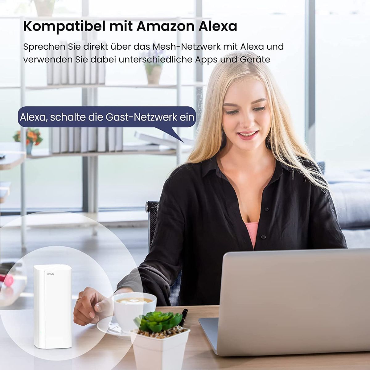 Tenda Nova MX12 Mesh WLAN WiFi 6 System - AX3000 Dual Band WLAN Mesh System - Reichweite bis zu 460m² & 160 Geräte - 6X Gigabit Port - Ersetzt WLAN Router & Repeater - Kompatibel mit Alexa - 2er-Pack 2er Pack WiFi 6 | AX3000