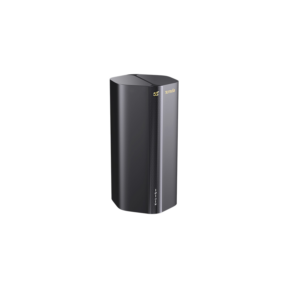 Tenda 5G03 5G NR LTE WLAN Router für Nano-SIM-Karte (AX1800 CAT19 2,4GHz: 574Mbit/s+5GHz: 1201Mbit/s, 4,67Gbps im Download) 2-Gigabit-Port, Plug & Play, Wi-Fi 6 Technologie, MU-MIMO, WPA3, Schwarz 5G|Wi-Fi 6|AX1800 CAT19/R15