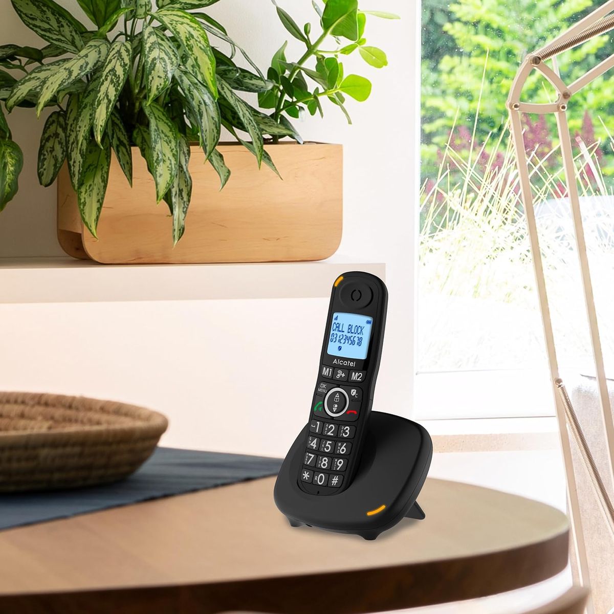 Alcatel XL595 B Schnurlostelefon mit großen Tasten, großes Display und Audio-Boost, Anrufsperre SOLO/OHNE REPONDER XL