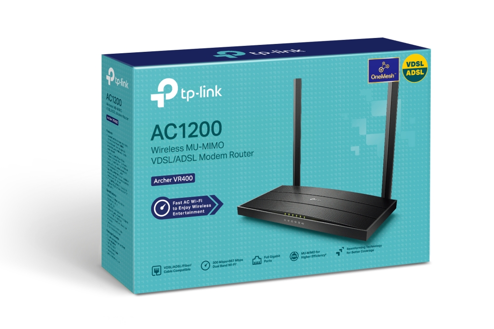 TP-Link Archer VR400 WLAN-Router Gigabit Ethernet Dual-Band