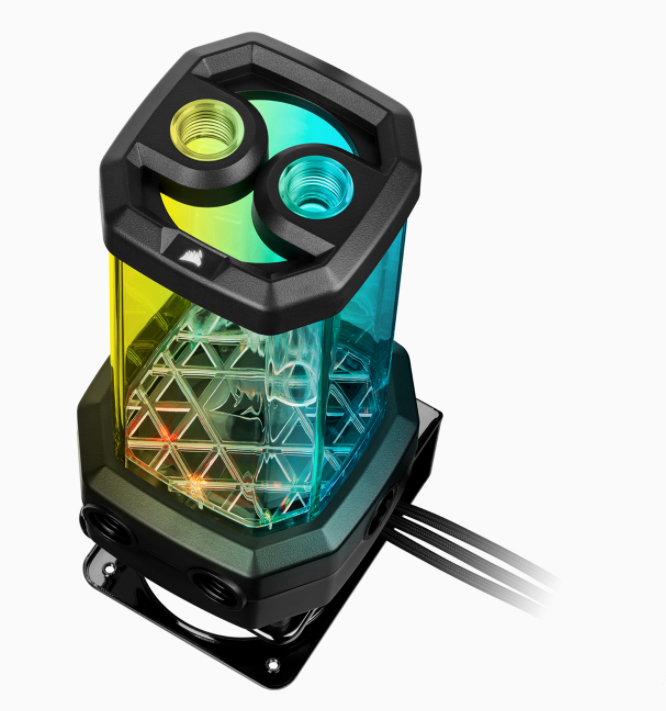 Corsair Hydro X Series XD5 RGB Pump/Reservoir Combo - D5 PWM Pump - 330ml Reservoir - Ten Individually Addressable RGB LEDs - Temperature Sensor - Black CX-9040006-WW
