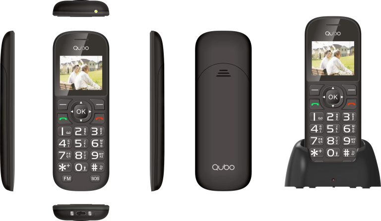 Qubo D-1803 Seniorentelefon, 4,5 cm (1,77") Display, 32 GB Speicher, USB Typ-C, 800 mAh Akku, Schwarz Qubo D-1803 Seniorentelefon, 4,5 cm (1,77") Display, 32 GB Speicher, USB Typ-C, 800 mAh Akku, Schwarz