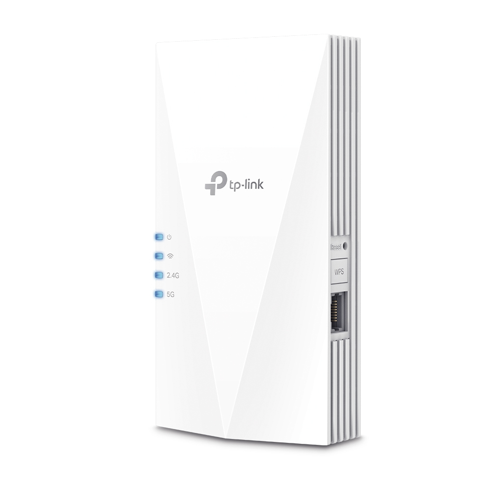 TP-Link RE3000X (DE) V1.0 AX3000 Mesh WiFi 6 Extender, Dual-Band 2402 Mbit/s, HE160, Gigabit Ethernet, interne Antennen, Weiß, EU