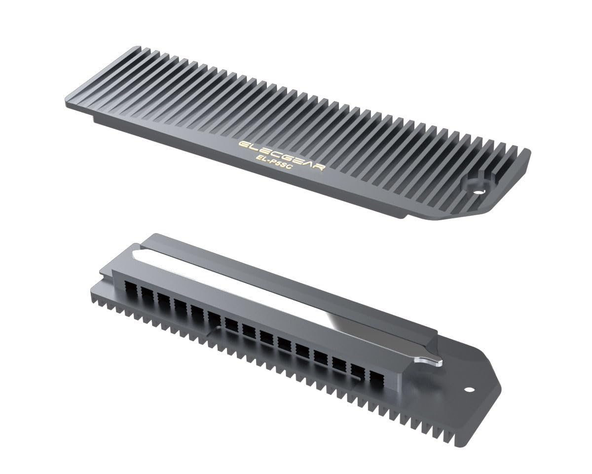 ElecGear EL-P5SC Kühlkörper für PS5 Pro & Slim M.2 NVMe SSD, Heatpipe & Aluminium Heatsink, Montage-Kit, kompatibel mit 2230/2242/2260/2280/22110